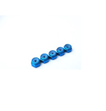 Ecrous nylstop alu 2mm Bleu clair - HIRO SEIKO - 69213