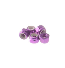 Ecrous nylstop alu 3mm Violet - HIRO SEIKO - 69221