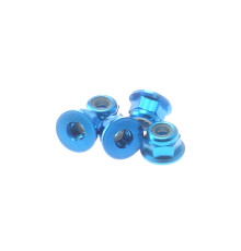  3mm Alloy Flange Nylon Nut [TAMIYA-Blue] - 69237 - HIRO SEIKO