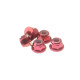  3mm Alloy Flange Nylon Nut [Red] - 69240 - HIRO SEIKO