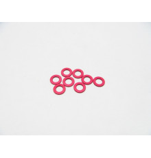  3mm Alloy Spacer Set (0.5t/0.75t/1.0t) [Red] - 69447 - HIRO SEIKO