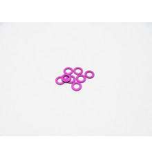 Rondelles alu 3mm (0.5t-0.75t-1.0t) Violet - HIRO SEIKO - 69451