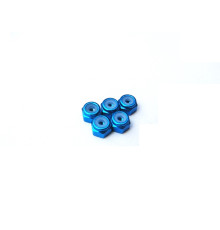  2mm Alloy Nylon Nut (S) [TAMIYA-Blue] - 69541 - HIRO SEIKO