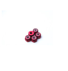  2mm Alloy Nylon Nut (S) [Red] - 69544 - HIRO SEIKO
