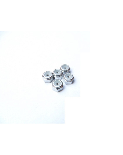  2mm Alloy Nylon Nut (S) [Silver] - 69540 - HIRO SEIKO