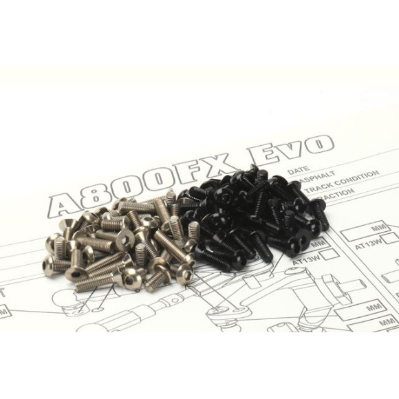 A800Fx Evo Titan/Alloy Hex Socket Screw Set - HIRO SEIKO - 48662