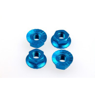  4mm Alloy Serrated Wheel Nut [T-Blue] - 69591 - HIRO SEIKO