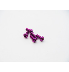 Ecrous épaulés nylstop alu 2mm Violet - HIRO SEIKO - 69633