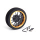  Aluminum Steering MF Wheel 7-Spoke [FBK+Gold] - 69712 - HIRO SEIKO