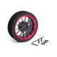  Aluminum Steering MF Wheel 7-Spoke [FBK+Red] - 69715 - HIRO SEIKO