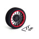  Aluminum Steering MF Wheel 15-Spoke [FBK+Red] - 69721 - HIRO SEIKO