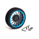  Aluminum Steering MF Wheel 15-Spoke [FBK+T-Blue] - 69719 - HIRO SEI
