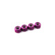  3mm Alloy Nylon Nut (S_Size) [Purple] - 69852 - HIRO SEIKO