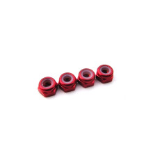  3mm Alloy Nylon Nut (S_Size) [Red] - 69853 - HIRO SEIKO