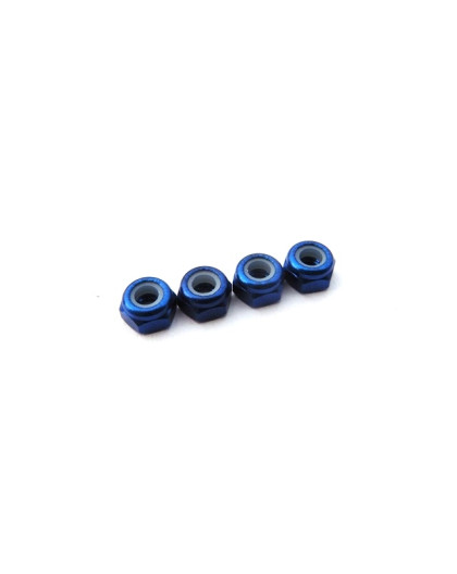  3mm Alloy Nylon Nut (S_Size) [Y-Blue] - 69851 - HIRO SEIKO