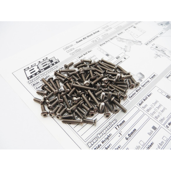  Rc10B6.3 & B6.3D Titanium Hex Socket Screw Set  - HIRO SEIKO - 48671