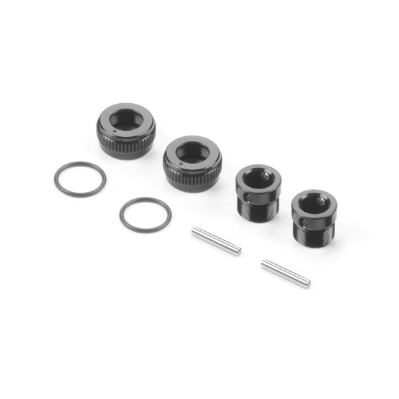 ALU ADJUSTABLE BODY POST STOP - BLACK (2) - XRAY - 301351-K