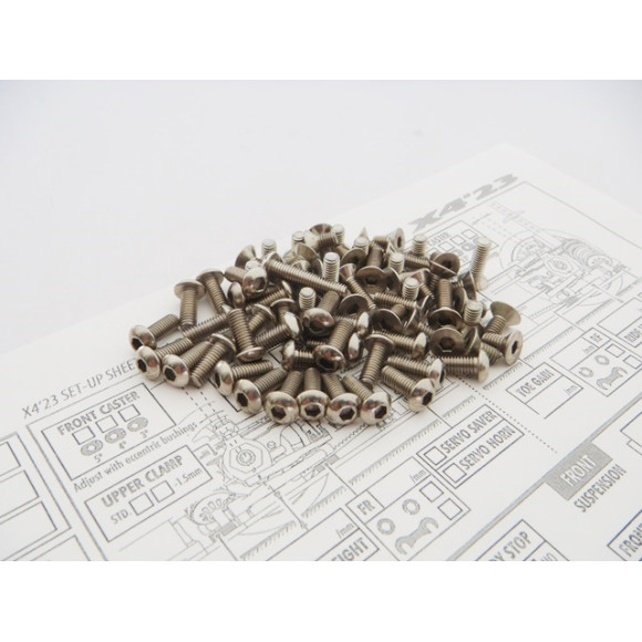 X4'23 Titanium Hex Socket Screw Set 112 Pcs - HIRO SEIKO - 48849
