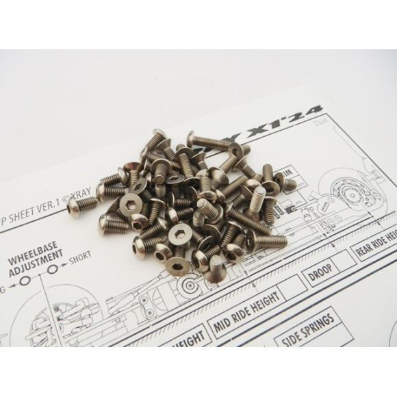 X1'24 Titanium Hex Socket Screw Set - HIRO SEIKO - 48908