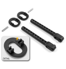 REAR BODY MOUNT SET +2MM HEIGHT - 301334 - XRAY