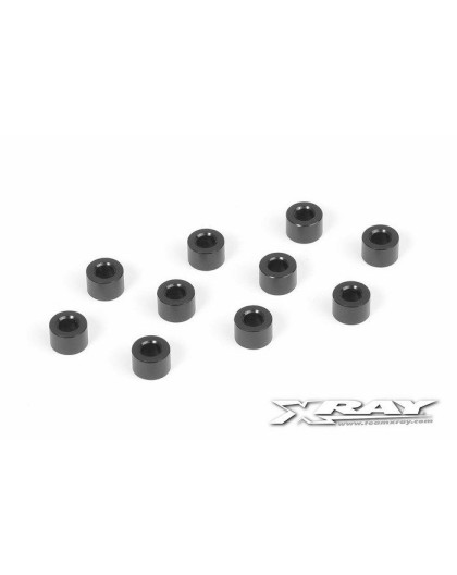 Rondelles alu noires 3x6x4.0 mm (10) - XRAY - 303127-K