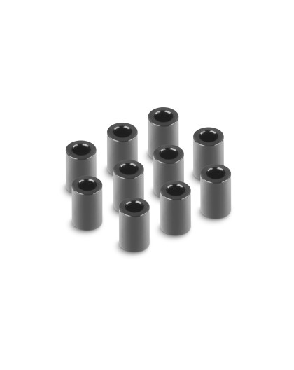 Rondelles alu noires 3x6x9.0mm (10) - XRAY - 303130-K