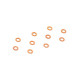 Rondelles alu oranges 3x5x0.5 mm (10) - XRAY - 303142-O