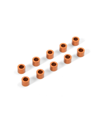 Rondelles alu oranges 3x5x4.0mm (10) - XRAY - 303144-O