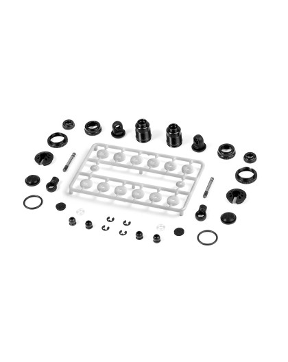 1/10 TOURING ALU SHOCK ABSORBER-SET - BLACK (2) - 308307-K - XRAY