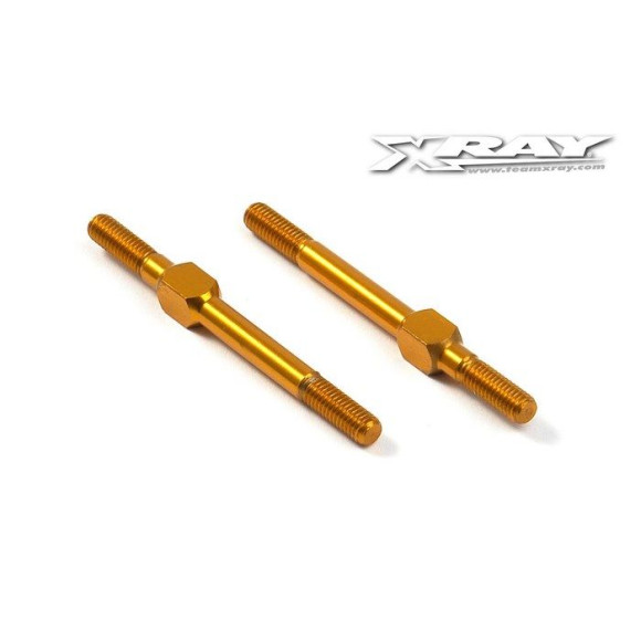 ALU ADJ. TURNBUCKLE M3 L/R 39 MM - ORANGE - SWISS 7075 T6 (2) - 30261
