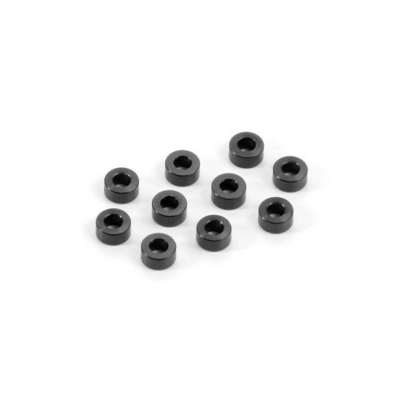 ALU SHIM 3x6x3.0MM - BLACK (10) - 303125-K - XRAY