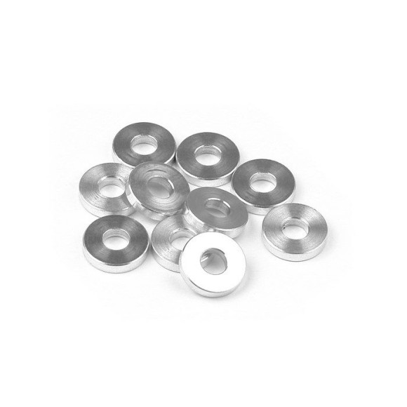 ALU SHIM FOR LOWER SUSP. HOLDER 3x7.5x1.5 (10) - 303134 - XRAY