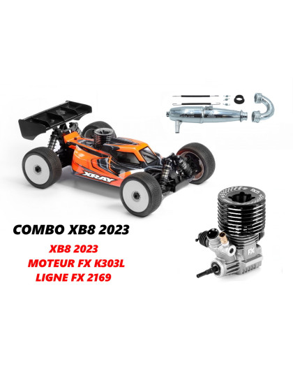 Kit Xray XB8'23 + Engine FX K303L + Pipe Efra 2169 - XRAY - 350018-C2