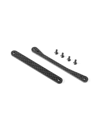 XB8 GRAPHITE BRACES FOR CHASSIS SIDE GUARDS - SET - 353250 - XRAY