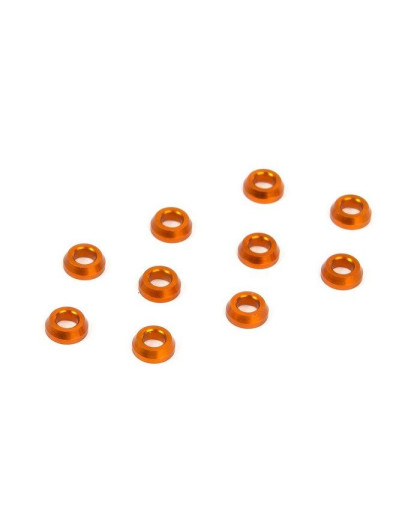 XB4 Rondelles coniques alu oranges (10) - XRAY - 362280-O