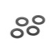 RUBBER SHOCK ABSORBER SHIM FOR ALU CAP (4) - 368091 - XRAY