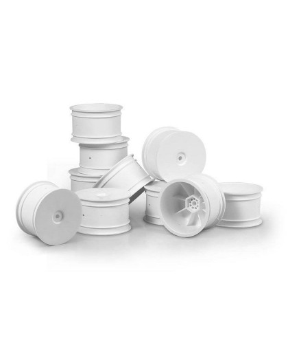 4WD REAR WHEEL AERODISK WITH 14MM HEX - WHITE (10) - 369901 - XRAY