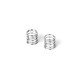 FRONT COIL SPRING FOR 4MM PIN C 1.8-2.0 - SILVER (2) - XRAY - 372187