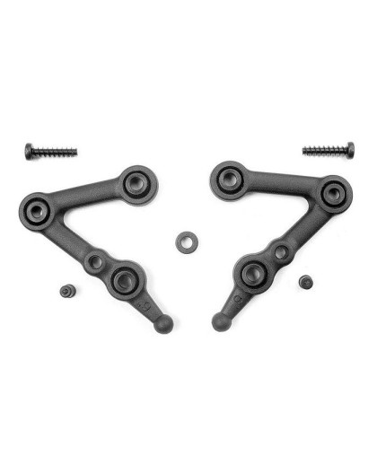 SET OF SUSPENSION ARMS 6° CASTER - HARD (2) - 382107 - XRAY