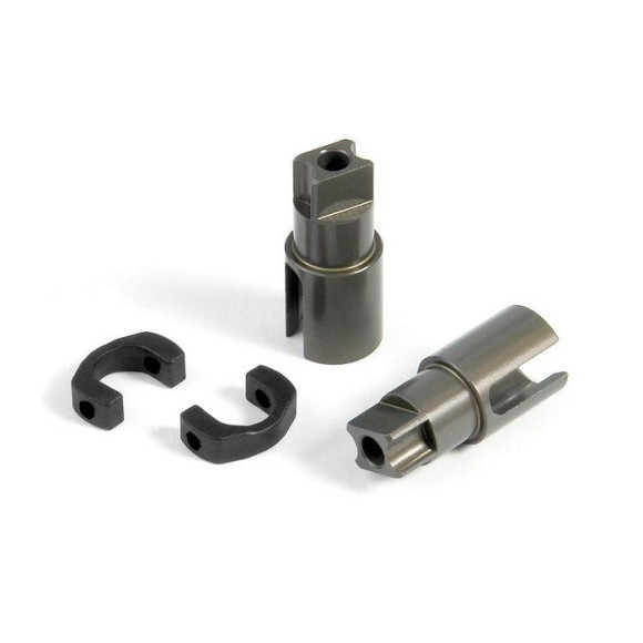 Alu Solid Axle Driveshaft Adapters - Hard Coated (2) - XRAY - 305136