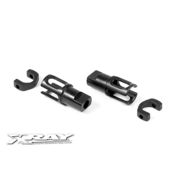 Steel Solid Axle Driveshaft Adapters (2) - XRAY - 305137