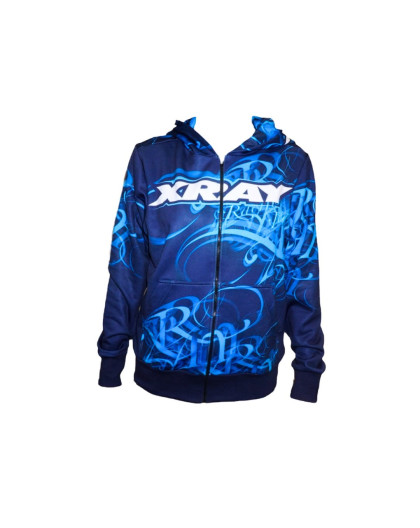 XRAY SWEATER HOODED - HD GRAPHICS - BLUE (XS) - XRAY - 395602XS