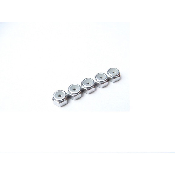 Ecrous nylstop alu 2mm Gris  - HIRO SEIKO - 69212