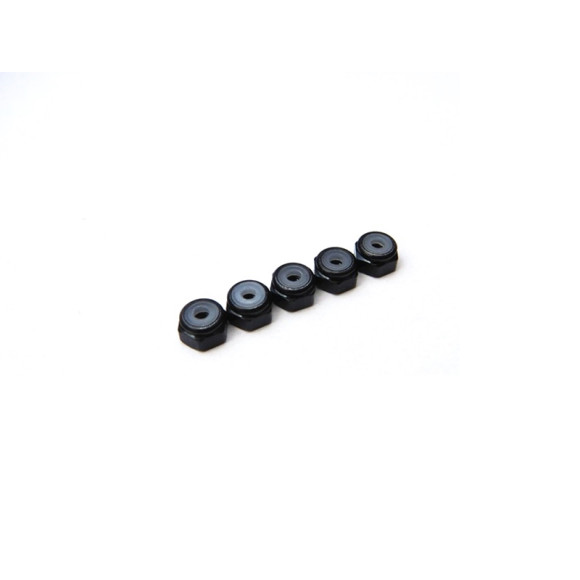Ecrous nylstop alu 2mm Noir - HIRO SEIKO - 69217