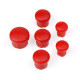 PLASTIC CAP FOR HANDLE ( SET - 3+2+1) RED - 195020 - HUDY