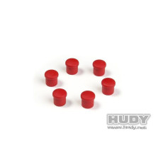 Bouchon de manche 14mm rouge (6) - HUDY - 195054-R