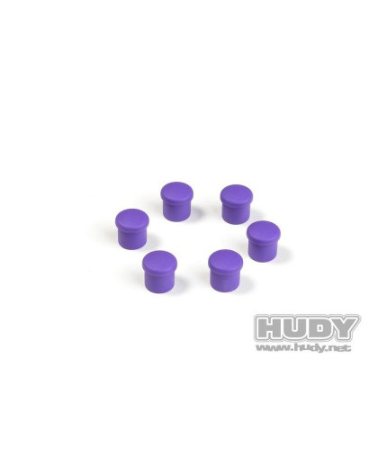 Bouchon de manche 14mm violet (6) - HUDY - 195054-V