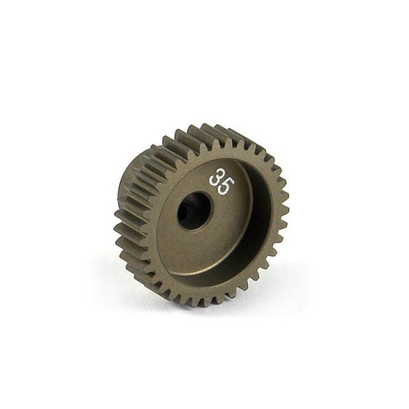 NARROW ALU PINION GEAR - HARD COATED 35T / 64 - 305985 - XRAY