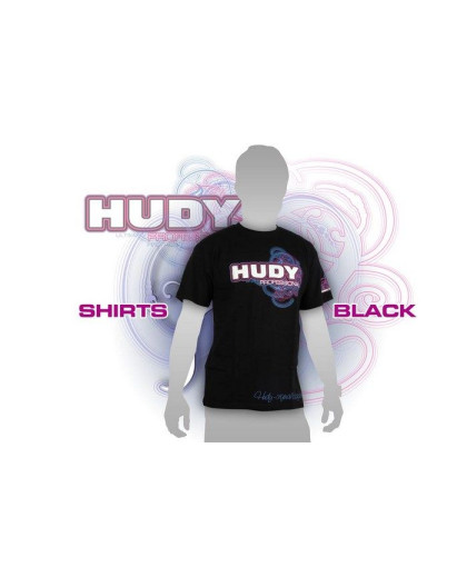 HUDY T-SHIRT - BLACK (L) - 281047L - HUDY