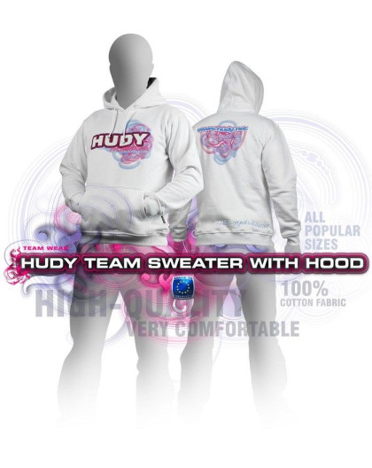 HUDY SWEATER HOODED - WHITE (M) - 285500M - HUDY